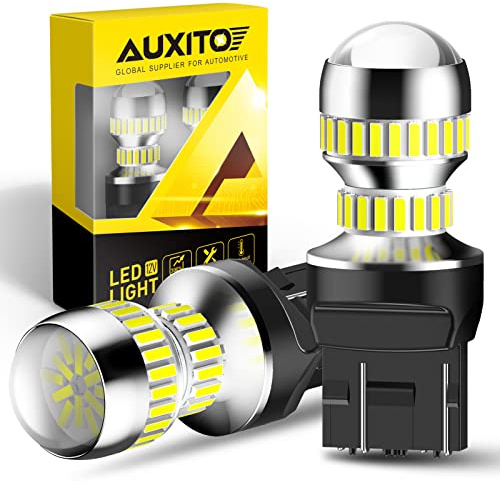 AUXITO Upgraded 7440 7443 LED Bulbs for Reverse Lights Brake Tail Lights T20 7441 7444 LED Replacement Light for Backup Tail Brake DRL Turn Signal Parking Lights, 6000K Xenon White