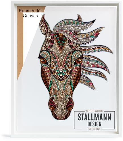Skuggfogsram 90 x 120 cm, vit, för duk, bildram, kilram för duk av MDF-trä