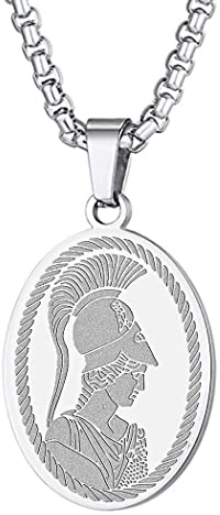 Athena the Goddess of Wisdom War hängsmycke halsband för kvinnor män grekisk mytologi berlock kragkedja skydd väktare medaljong amuletter smycken gåva