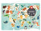 Janod - Minikids – Magnet-Puzzle der Welt - 40 Magnete aus FSC-Holz - Mit 1 Poster - Lernspiel - Magnetische Tierbabys - Ab 24 Monate, J05468