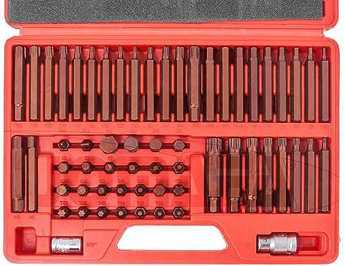 JOMAFA 60 PIEZAS JUEGO DE PUNTAS IMPACTO TORX, XZN SPLINE Y ALLEN HEXAGONAL ACERO S2 ALTA RESISTENCIA