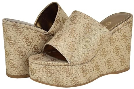 GUESS Yenise, Sandali con Zeppa Donna, Oro 710, 38.5 EU