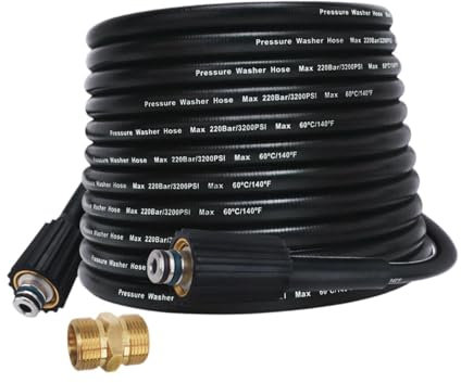 Sharplace Tubo per Acqua ad Alta Pressione con Giunto di prolunga e connettore rapido per pulitore, 10 Milioni