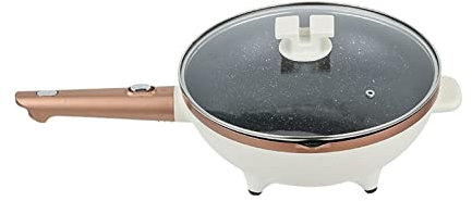 JNHGSHUAISDF Frying pan Stockpots Multifunction Electric Skillet Large Capacity Non-Stick Frying Pan Wok Food Steamer Soup Stew Cooking Pot(White)(White)