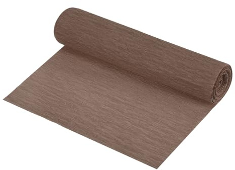 QUARKZMAN Rotolo di Carta Crespa Decorazione in Carta Crespa 8.3ft Lungo 5.9 Pollici Largo per Cerimonia di Matrimonio Varie Decorazioni Festival, Marrone Scuro