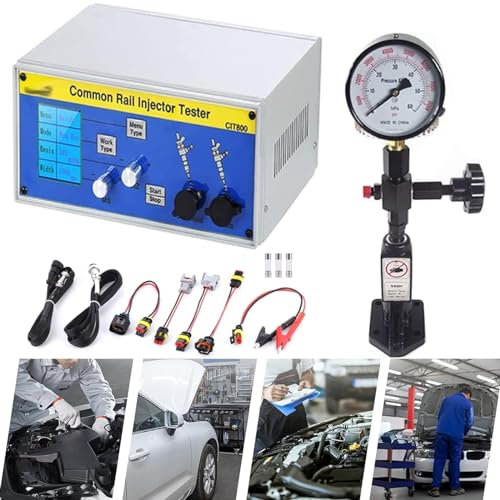 VitalisWorks Diesel Injector Tester Compression Kit, CIT800 Multi-Function Professional Diesel Nozzle Tester + S60H Fuel Injector Nozzle,Injection Tool, for Electromagnetic Injectors