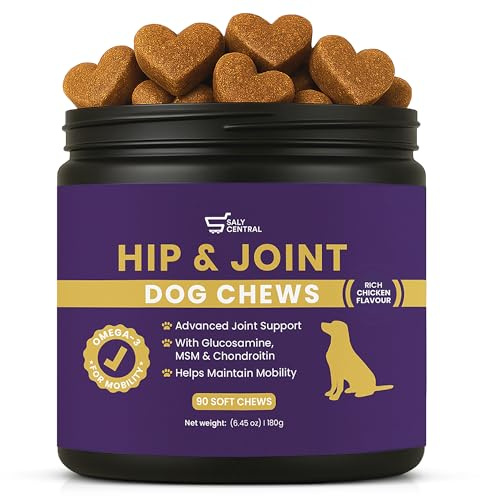 Picky Eater Approved | Mobility & Arthritis Relief for Adult & Senior Dogs | 9-in-1 Joint Supplement Chews | Glucosamine, MSM, Chondroitin, Turmeric, Omega-3 | UK Formulated | 90 Count