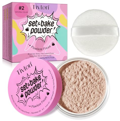 Polvo Matificante 24g en Tono Natural - Controla el Brillo 16H, Difumina Poros, Efecto Mate Perfecto, Vegano Sin Talco con Almidón de Arroz para Piel Mixta y Grasa