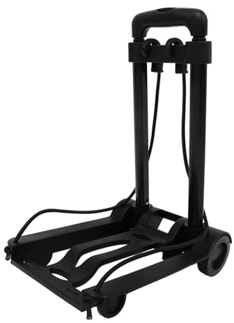 UTHCLO Carrello Pieghevole Ruote Piattaforma Regolabile Doppio Gancio Leggero e Portatile Base in Plastica Pp Rinforzata Per Trasporto Di Bagagli e Oggetti Pesanti