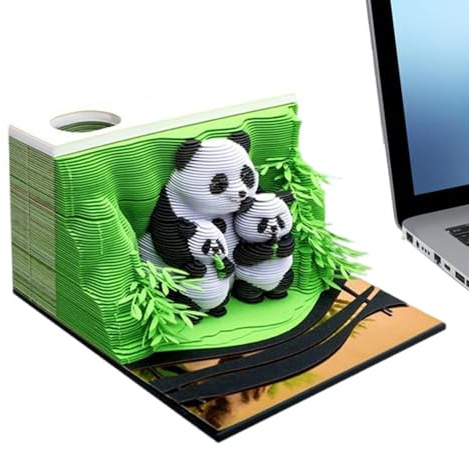 2026 Calendrier - Panda Pages à Détacher Calendrier 3D - Bloc-Notes Sculptural à Feuilles à Arracher pour Enseignants Étudiants Bureau Table de Nuit Coiffeuse | Assistants Cadres Freelancers Table de