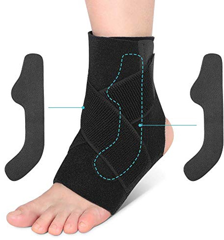 Yosoo Health Gear Adjustable Ankle Brace Breathable Nylon Material Super Elastic Sleeve for Acute Injury Rehabilitation, Effective Relief for Chronic Ankle Pain, Arthritis, Tendonitis One Size