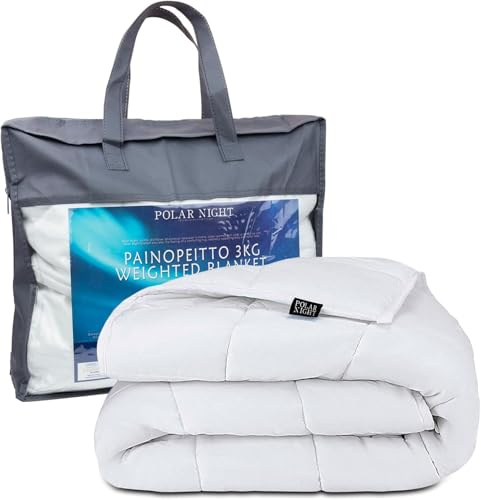 Polar Night Tyngdtäcke för vuxna - 100% bomull och mikroglaspärlor - OEKO-TEX® 100 Standard certifierad- giftfritt, ekologiskt och allergivänligt - 150 x 200 cm, 9 kg