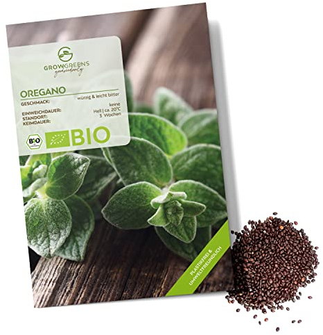 BIO Graines d'origan - Graines d'herbes aromatiques pour faire pousser de culture biologique idéal pour le jardin aromatique