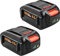 2er-Pack 6,5Ah 20V Ersatzakku für Worx 20V Akku WA3578 WA3575 WA3520 WA3525 WG151s WG155s WG251s WG255s WG540s WG545s kompatibel mit Worx Akku 20V