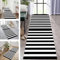 Rwoxing Läufer Teppiche Für Flur Lange Flur Teppich Zebra 60X300CM Küchenteppich Waschbar rutschfest Schlafzimmer Fußmatten Wohnzimmer Esszimmer Flurläufer Meterware Teppich Für Innenräume