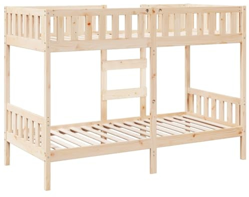 vidaXL Letto a Castello 80x200 cm in Legno Massello di Pino, Struttura Letto a Castello, Base Letto a Castello, Mobile Camera da Letto