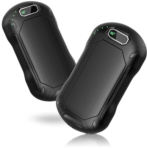 Kssvzz 2 Pack Scaldamani Elettrico Ricaricabile, 6000mAh Scalda mani Tascabili Elettrici, Scaldamani Portatil Riutilizzabile USB per Regali di Natale