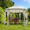 Homgoday Cenador con Cortinas Redondo 3,5x2,7 m Carpa de jardín Carpa de Fiesta Cenador Jardín Pabellón Pérgola Carpa Carpa de jardín Carpa de Fiesta Cenador Jardín Pabellón Pérgola Carpa