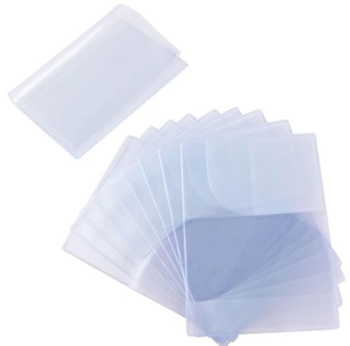 BOOMTOP 10pcs Passeport Etui Housse de Protection Transparent PVC Protège Couverture de Passeport Protector Clair Pochette Organisateur de Voyage Carte d'Identite