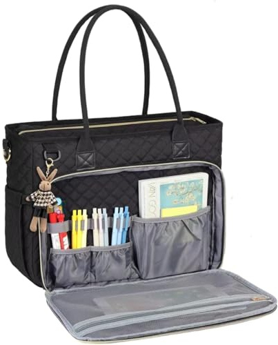 LIOEUE Bolsa Para Portátil 15,6 Para Profesoras & Enfermeras - Bolsillo Térmico Bolso Profesional Para Oficina, Universidad Y Enfermería