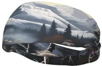 Bandeau de sport pour homme et femme - Extensible et antidérapant - Évacuation de la transpiration - Pour cyclisme, randonnée, yoga, hockey sur glace