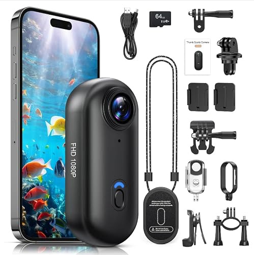 Hiwoor Caméra Sport 360° Grand Angle 120°, Étanche 30M, WiFi