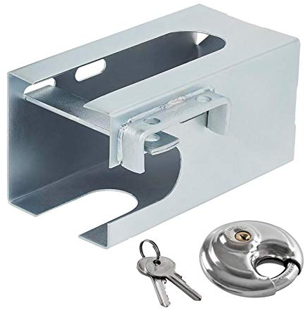 APT Anhänger Kastenschloss 110x110mm verzinkt inkl. Rund Schloss Diebstahlsicherung