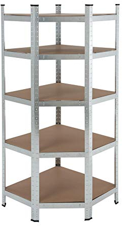 ESTEXO Steckregal Lagerregal 21 Modelle wählbar Schwerlastregal Regal Kellerregal Werkstattregal Werkbank Garagenregal (Verzinkt / 180x70x70x40cm / 750kg)