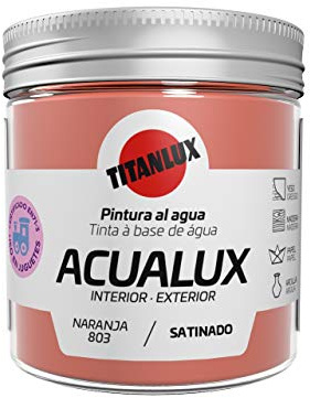 Titanlux Acualux pintura acrílica multiadherente Satinado Naranja 75 ml