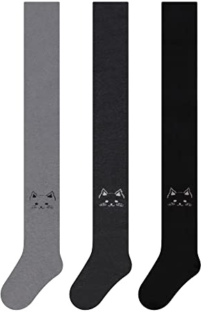 L&K-II 3-pack barn flickor strumpbyxor stickade strumpbyxor söta mönster 2755, 3-2755, 110/116 cm