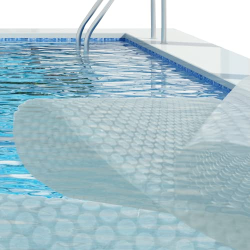 AquaBubble Crystal PLUS Manta térmica piscina - Fabricada en España I Duradera y de Alta eficiencia energética I Ahorro: No precisa refuerzos I Medidas totales: 4.00 x 8.00 m