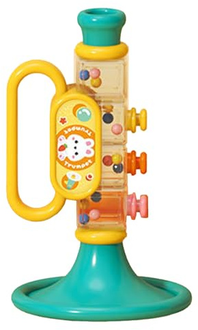 Jouet Trompette pour Enfants, avec Son Adorable Dessin animé, Jouet de Musique Trompette bébé Multifonction ABS pour L'éducation Précoce (Bleu)