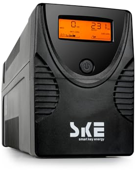 SKE Gruppo Continuità 425VA/240W UPS Backup & Protezione da sovratensioni UPS Backup per Computer Router Modem Gruppo di continuità