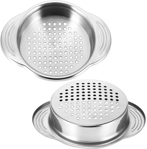 Can Colander, 2pcs Food Can Strainer, Stainless Steel Food Can Drainer, Dishwasher Safe Can Colander, Sieve Strainer Mess Free Kitchen Tool, Tuna Press Can Strainer Sieve Fits Most Food Tins