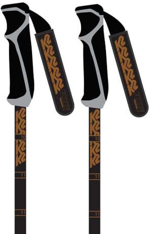 K2 Flipjaw Freeride Adjustable Ski Poles (Purple, Adjustable 110cm-135cm)