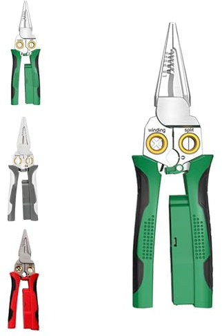 8 in 1 Wire Stripper, Multifunctional Wire Stripper, Pinzas Para Electricista with Non-Slip Grip, Foldable Ergonomic For Cutting And Pulling Wires Cable Scissors (Green)