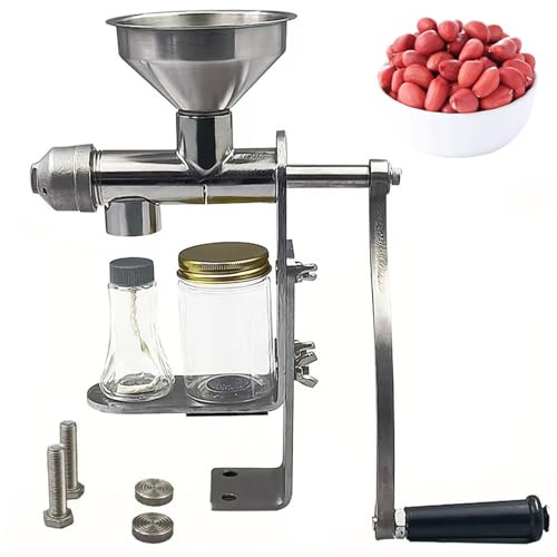 Stainless Steel Oil Press Machine for Home Use, Efficient Nut and Seed Oil Extractor for Healthy Cooking