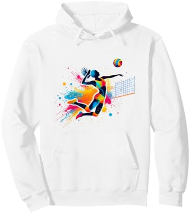 Pallavolo Ragazza Donna Beach Volley Felpa con Cappuccio