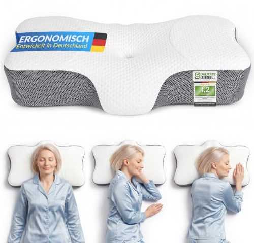 Graven® Orthopädisches Kopfkissen für alle Schlaftypen ergonomisches Kissen aus Memory Foam Testsieger Nackenkissen