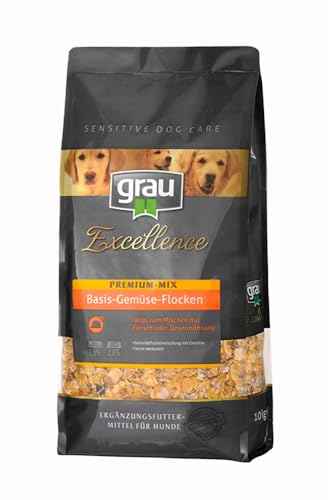 GRAU – das Original – Getreideflockenmischung mit Gemüse für Hunde - Exc SDC Premium Mix Basis, 1er Pack (1 x 1,5 kg), Ergänzungsfuttermittel für Hunde