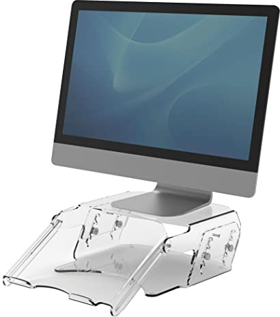 Fellowes Clarity Monitorständer 9731201 Acryl 15 kg mit Dokumentenhalter