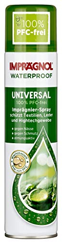 IMPRÄGNOL Spray impermeabile universale 100% senza PFC: contro umidità e sporco, protezione a base di cera per pelle, tessuti e tessuti high-tech, traspirante e di lunga durata, 400 ml