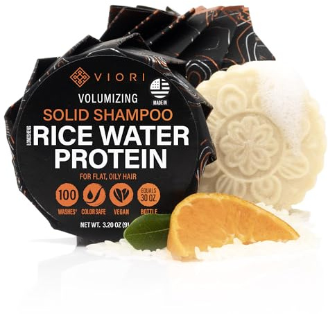 Viori Shampoo Bar, Citrus Yao - Handcrafted with Longsheng Rice Water & Natural Ingredients - Sulfate/Paraben/Cruelty/Phthalate-free, pH balanced 100% Vegan, Zero-Waste