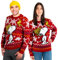 United Labels Snoopy Weihnachtspullover Unisex, Rot, L, Winter Strickpullover, Pullover für Herren und Damen