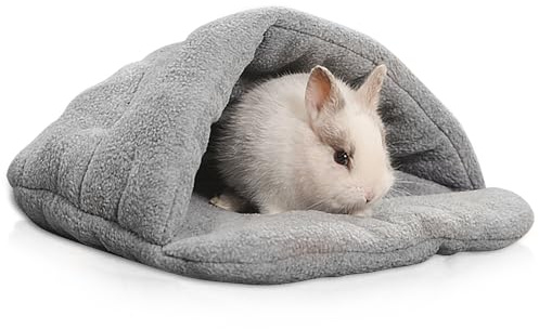 mizikuu Lit De Grotte d'hiver, 38 * 28 cm Lit pour Petits Animaux de Compagnie Cochon d'Inde Maison Mini Sac de Couchage Coussin pour Hamsters, Lapins, Hérisson