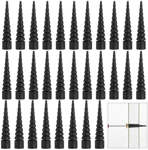 30Pcs Wood Anchor Stripped Screw Hole Repair Kits-Door Hinge Hole Repair Kits Fit Screws Sizes #2 to #18-Adjustable Wall Anchors for Wood Door Drywall Hole Repair