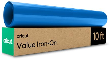 Cricut HTV Heat Transfer Vinyl | 3 m | Blue | Iron-On HTV Vinyl for Fabric, Perfect for Custom T-Shirts & DIY Clothing