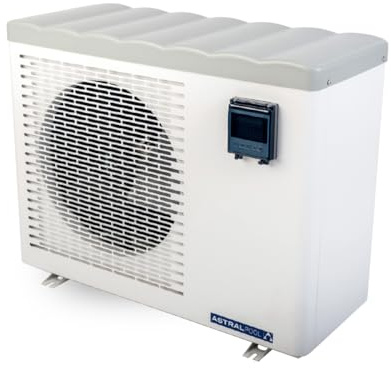 Eco Elyo-09 76559 Bomba de Calor para Piscina - Calentador de Piscina - Temperatura Ideal del Agua - 6 Niveles de Potencia - Calefacción Silenciosa y Ahorro de Energía - 7 kW - Astralpool