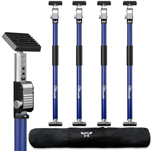 3–H 4 x dörrspännare, tengspännare, teleskopstöd 75–133 cm till 50 kg, mörkblå
