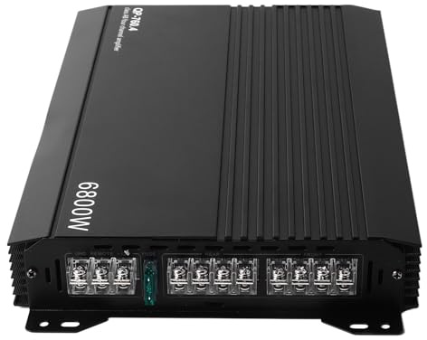 Luqeeg Amplificatore Stereo per Auto, Lega di Alluminio Alta Dissipazione di Calore Amplificatore 4 Canali, Amplificatore di per Altoparlanti Auto